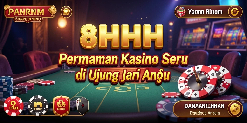 Tangkapan layar utama 8HHH menunjukkan keseruan permainan Kasino.