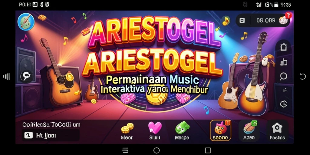 Gameplay <strong>ARIESTOGEL</strong> yang seru dan menantang dalam permainan musik.