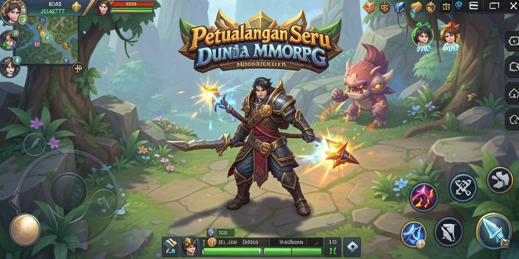 Tampilan gameplay seru di dunia MMORPG JELAS777.