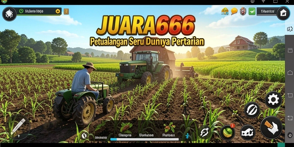 Tampilan gameplay JUARA666 yang seru dengan petualangan pertanian.