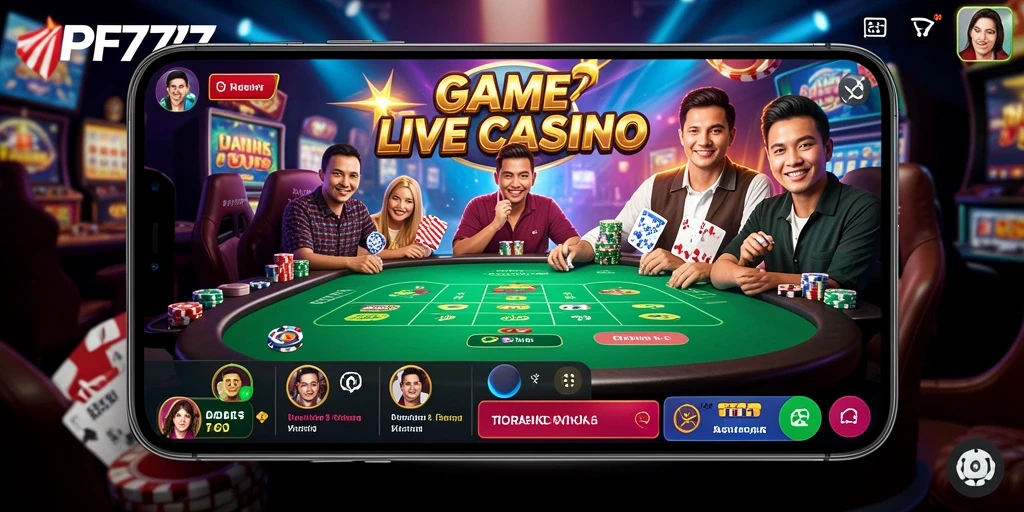 Tampilan gameplay Live Casino yang menarik dengan dealer profesional.