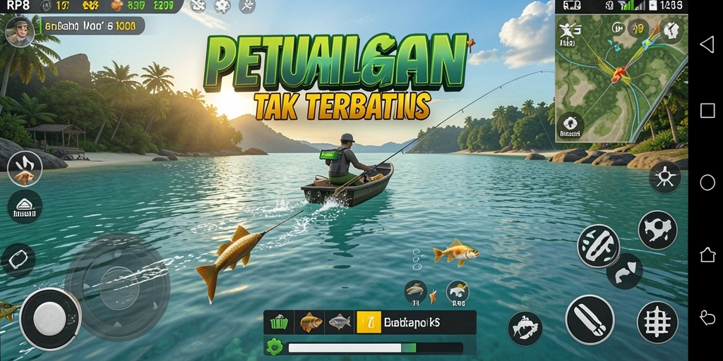 Tangkapan ikan besar di gameplay RP8 yang menawan.