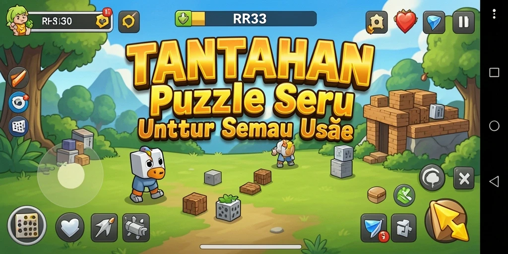 Tangkapan layar gameplay RR33 yang menampilkan tantangan Puzzle yang menarik.