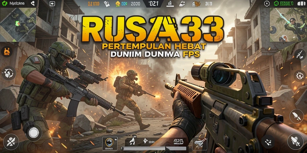 Tampilan gameplay seru dalam RUSA33 dengan desain grafis yang memukau.