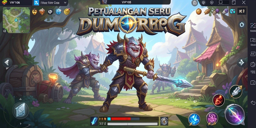 Screenshot gameplay VW108 menunjukkan aksi seru dalam dunia MMORPG.