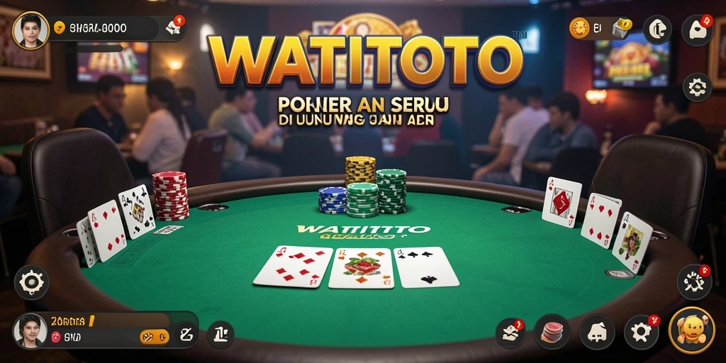 Tampilan gameplay Poker yang mendebarkan di WATITOTO.